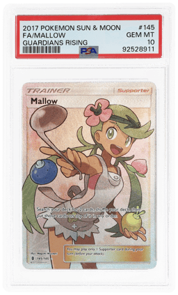 2017 Pokemon Sun and Moon Guardians Rising Mallow #145 PSA 10
