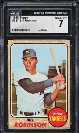 1968 Topps Bill Robinson #337 CGC 7 NRMT