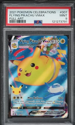 2021 Pokemon Sword & Shield Celebrations Flying Pikachu VMAX #7 PSA 9 MINT