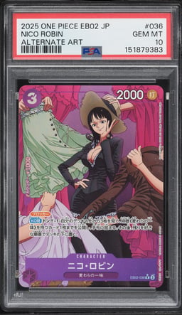 2025 One Piece Japanese Anime 25th Collection Alt Art Nico Robin #EB02-036 PSA 10 GEM MINT