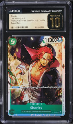 2025 One Piece Premium Booster: Best Vol.2 Shanks #ST16-004 CGC 10 PRISTINE