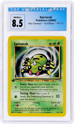 2000 Pokemon Neo Genesis 1st Edition Spinarak #75 CGC 8.5