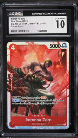 2025 One Piece Starter Deck EX Gear 5 SR Roronoa Zoro #ST21-015 CGC 10 GEM MINT