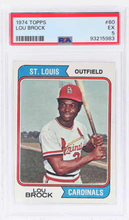 1974 Topps Lou Brock #60 PSA 5