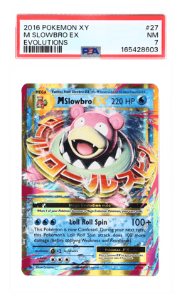 2016 Pokemon XY Evolutions M Slowbro Ex #27 PSA 7