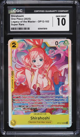 2025 One Piece Legacy Of The Master Shirahoshi #OP12-102 CGC 10 GEM MINT