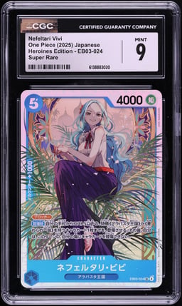 2025 One Piece Japanese Heroines Edition SR Nefeltari Vivi #EB03-024 CGC 9 MINT
