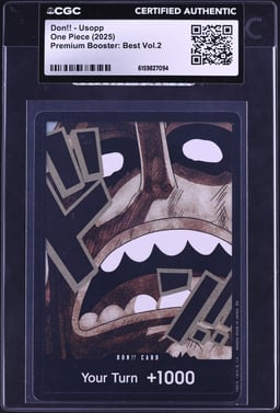 2025 One Piece Premium Booster Best Vol. 2 Don Usopp CGC AUTH