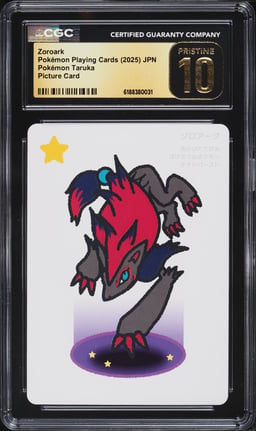 2025 Pokemon Japanese Playing Cards Taruka Picture Zoroark CGC 10 PRISTINE