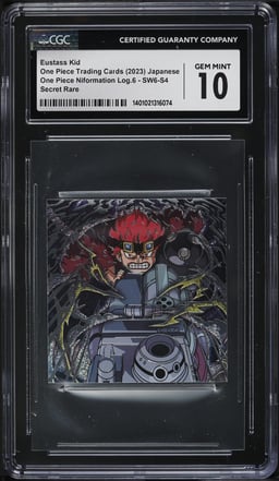 2023 One Piece Japanese Niformation Log 6 Eustass Kid #SW6-S4 CGC 10 GEM MINT