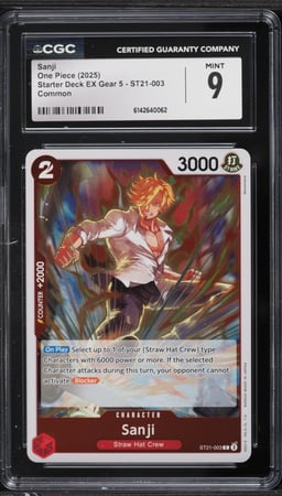 2025 One Piece Starter Deck EX Gear 5 Sanji #ST21-003 CGC 9 MINT