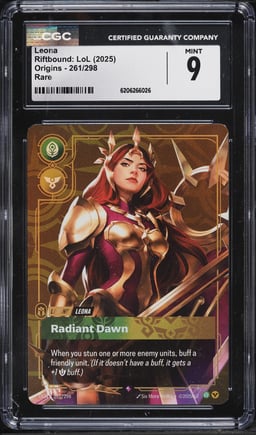 2025 Riftbound League Of Legends LoL Origins Leona #261 CGC 9 MINT