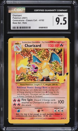2021 Pokemon Sword & Shield Celebrations Classic Collection Holo Charizard #4 CGC 9.5 MINT+