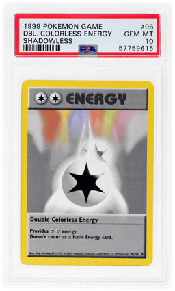 1999 Pokemon Base Set Shadowless Double Colorless Energy #96 PSA 10