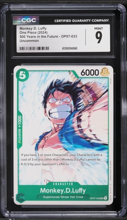 2024 One Piece 500 Years In The Future Monkey D. Luffy #OP07-033 CGC 9 MINT