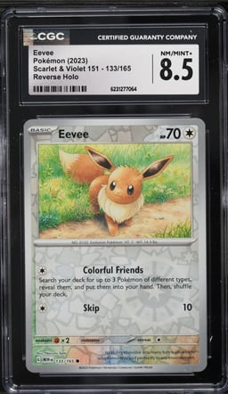 2023 Pokemon Scarlet & Violet 151 Reverse Holo Eevee #133 CGC 8.5 NM-MT+