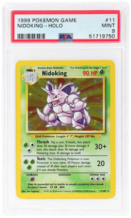 1999 Pokemon Game Holo Nidoking #11 PSA 9