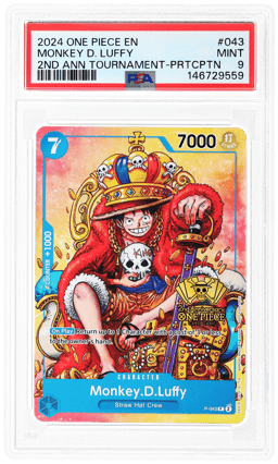 2024 One Piece Tournament Promo 2nd Anniversary Participant Monkey D. Luffy #P-043 PSA 9