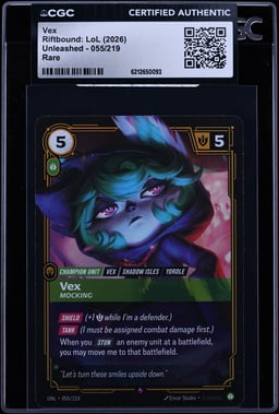 2026 Riftbound: LoL Unleashed Vex #055 CGC AUTH