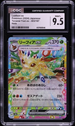 2024 Pokemon Japanese Scarlet & Violet Terastal Fest ex Holo Leafeon ex #3 CGC 9.5 MINT+