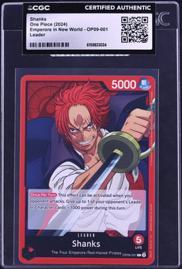 2024 One Piece Emperors In New World Leader Shanks #OP09-001 CGC AUTH