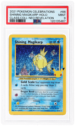 2021 Pokemon Celebrations Classic Collection Neo Revelation Holo Shining Magikarp #66 PSA 9