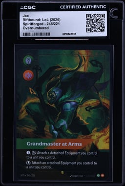 2026 Riftbound League Of Legends LoL Spiritforged Jax #245 CGC AUTH