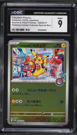 2025 Pokemon Japanese Scarlet & Violet Promo Center Fukuoka's Pikachu #289 CGC 9 MINT