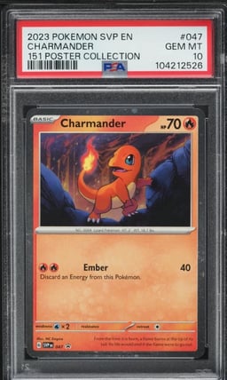 2023 Pokemon SV 151 Black Star Promo Poster Collection Charmander #47 PSA 10 GEM