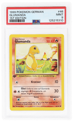 1999 Pokemon Base Set German 1st Edition Charmander #46 PSA 9