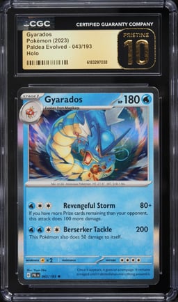 2023 Pokemon Scarlet & Violet Paldea Evolved Holo Gyarados #43 CGC 10 PRISTINE