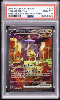 2024 Pokemon SV Temporal Forces SIR Raging Bolt ex #208 PSA 10 GEM MINT
