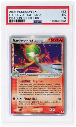 2006 Pokemon Ex Dragon Frontiers Holo Gardevoir Ex #93 PSA 5