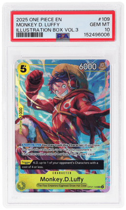 2025 One Piece Promos Illustration Box Volume 3 Monkey D. Luffy #OP07109 PSA 10
