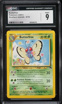 2001 Pokemon Southern Islands Butterfree #9 CGC 9 MINT