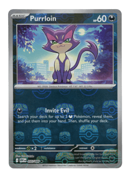 2025 Purrloin  (Master Ball) #055 White Flare