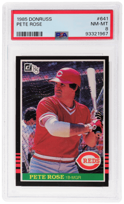 1985 Panini Donruss Pete Rose #641 PSA 8
