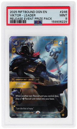 2025 Riftbound League of Legends Origins Release Event Prize Pack Viktor #246 PSA 9