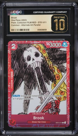 2023 One Piece Premium Collection Film Red Alt Art Brook #ST01-011 CGC 10 PRISTINE