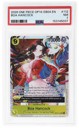 2026 One Piece the Azure Sea's Seven Boa Hancock #OP14-112 PSA 7