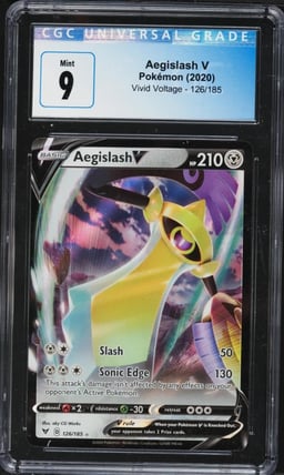 2023 Pokemon Sword & Shield Vivid Voltage Aegislash V #126 CGC 9 MINT