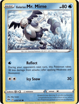 2020 Galarian Mr. Mime #35 Darkness Ablaze