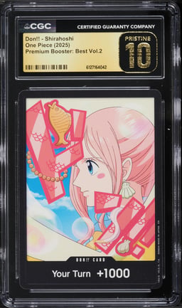 2025 One Piece Premium Booster Best Volume 2 Don!! Shirahoshi CGC 10 PRISTINE