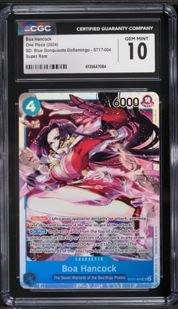 2024 One Piece Japanese Starter Deck Blue Donquixote Doflamingo SR Boa Hancock #ST17-004 CGC 10 GEM MINT
