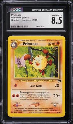2001 Pokemon Southern Islands Primeape #18 CGC 8.5 NM-MT+