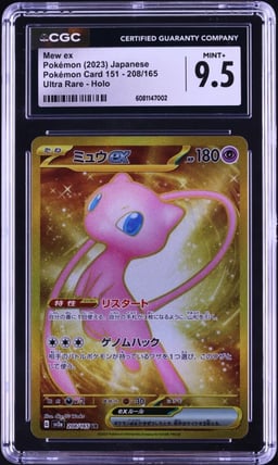2023 Pokemon Japanese Scarlet & Violet 151 Gold Rare Mew ex #208 CGC 9.5 MINT+