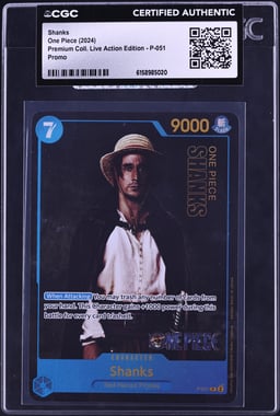 2024 One Piece Promo Premium Collection Live Action Edition Alt Art Shanks #P-051 CGC AUTH