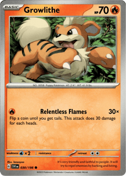 2023 Growlithe #30 Scarlet & Violet