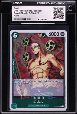 2024 One Piece Japanese Royal Blood Enel #OP10-025 CGC AUTH