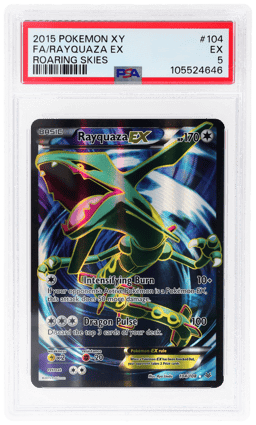 2015 Pokemon XY Roaring Skies Rayquaza Ex #104 PSA 5